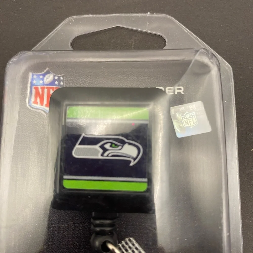Seattle Seahawks NFL Badge holder Reel with Lime Accent
